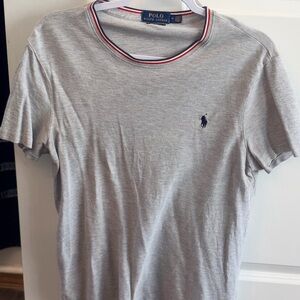 Polo by Ralph Lauren Gray T-Shirt with Red and Blue Accents